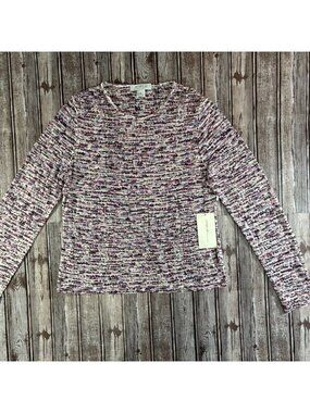 Emanuel Emanuel Ungaro 100% silk top blouse size XL color purple multi NWT VGT